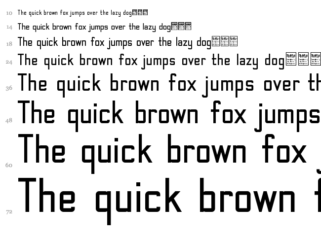 The Matic font waterfall